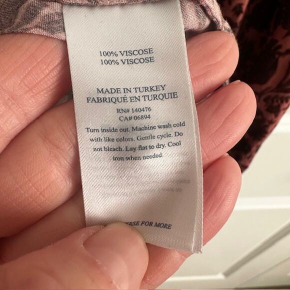 Faherty Portia Blouse 100% Viscose Small Montserrat Floral - Picture 9 of 10